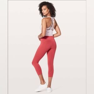 Lululemon In Movement Crop 19" Leggings – Everlux Fabric in Vintage Rose Size 4